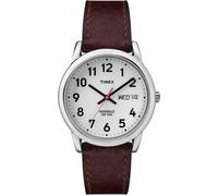 Timex Men's Quartz Watch T20041 Basic Round Brown Leather Strap Silver Dial 30M