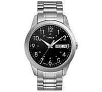 Timex Men's Quartz Watch with Black Dial Analogue Display and Silver Stainless Steel Bracelet T2M932PF