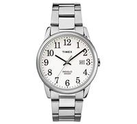 Timex Men's Quartz Watch with White Dial Analogue Display and Silver Stainless Steel Bracelet TW2R23300