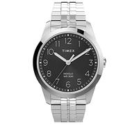 Timex Men's South Street Sport 36mm Perfect Fit Quartz Stainless Steel Strap, Silver-Tone, 18 Casual Watch (Model: TW2V044009J)
