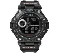 Timex Men's Sport 52 mm Watch - Black Resin Band Digital Dial Black Case TW5M63400