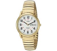 Timex Men's T2N092 Easy Reader Gold-Tone Extra-Long Stainless Steel Expansion Band Watch