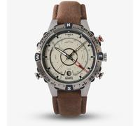 Timex Mens Timex Intelligent Quartz Watch - Silver, Cream and Brown silver, cream and brown One Size