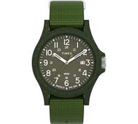 Timex Men's Trend 40 mm Watch - Green Eco-Friendly Slip-Thru Single Layer Green Dial Green Case TW2V96000