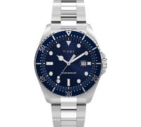 Timex Men's Trend 42 mm Watch - Silver-Tone Stainless Steel Bracelet Blue Dial Silver-Tone Case TW2W71500