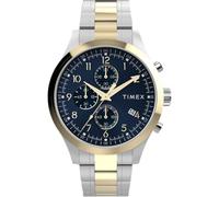 Timex Men's Trend 43 mm Watch, Two-Tone Stainless Steel Bracelet Blue Dial Two-Tone Case TW2Y01500