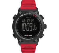Timex Men's Triathlon 200 Lap 44 mm Watch - Black Silicone Strap with Digital Display TW5M66900