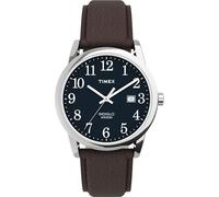 Timex Men's TW2P75900 Easy Reader Blue Dial Brown Leather Strap Watch
