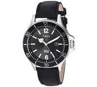 Timex Men's TW2R64400 Harborside Black Leather Strap Watch