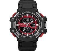 Timex Men's TW5M22700 DGTL Tactic Big Combo 53mm Black/Gray/Red Resin Strap Watch