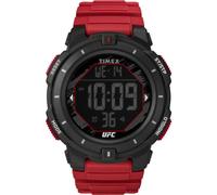 Timex Men's UFC Rumble 50mm Watch, Red Strap Digital Dial Black Case