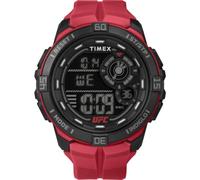 Timex Men's UFC Rush 52mm Watch, Red Strap Digital Dial Black Case