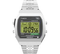 Timex Men's Watch TW2V74200 T80 Alarm Quartz Digital Dial Stainless Steel 30M