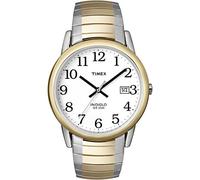 Timex Men's Watch White Analogue Stainless Steel, Two Tone/Two-Tone/White/C/35mm, 35mm, Easy Reader Watch