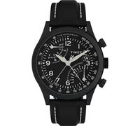 Timex Men's Waterbury Chronograph 42mm Watch - Stainless Steel Bracelet Black Dial Stainless Steel Case