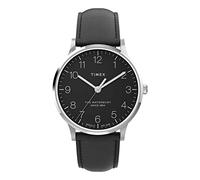 Mens Wristwatch TIMEX WATERBURY TW2V01500 Genuine Leather Black