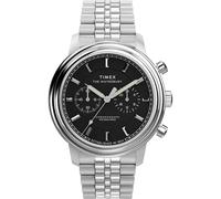 Timex Men's Waterbury Metropolitan 41mm Watch - Stainless Steel Bracelet Black Dial Stainless Steel Case