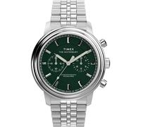 Timex Men's Waterbury Metropolitan 41mm Watch, Stainless Steel/Stainless Steel/Green