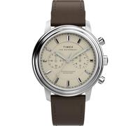 Timex Men's Waterbury Metropolitan Chronograph 41 mm Watch - Stainless Steel Bracelet and Black Dial TW2Y23400