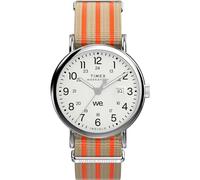 Timex Men's Weekender 40mm Watch - Tan Strap White Dial Silver-Tone Case