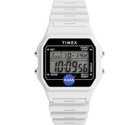 Timex NASA Men's Classic Digital 36mm Watch - White Strap Digital Dial White Case