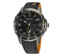 Timex Nautica Men's Stainless Steel Quartz Silicone Strap, Black, 22 Casual Watch (Model: NAPCLS113)