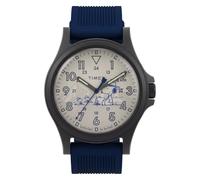 Timex Peanuts Expedition Acadia Men's Watch 40mm Blue Strap Natural Dial Black Case