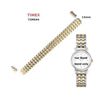 Timex Replacement Band Flexband T2M644 EASY READER - Women Silver/Gold 12mm Flex