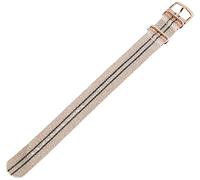 Timex Single-Layer 20mm Slip-Thru Strap, Blush/Graphite Stripe Metallic