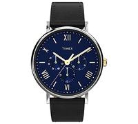 Timex Southview Multifunction 41mm Quartz Dress Watch with Leather Strap, Black, 20 (Model: TW2V464009J)