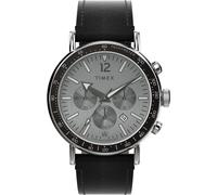 Timex Standard Chrono Mens Black Watch TW2W47400 Leather (archived) - One Size