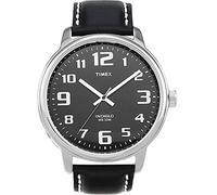 Timex T28071 Men's Indiglo Black Easy Reader Dial Leather Band Watch