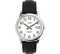 Timex Mens Reader Date Leather Strap Watch - White/Black (Model No. T2H281)