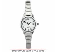 Timex T2H371 Women Easy Reader Watch|Analouge Display|Expander Band|Silver|NEW|
