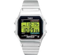 Timex T78582 Men Classic Digital Silver-Tone Extra-Long Stainless Steel Expansion Band Watch