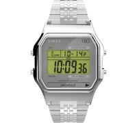 Timex T80 34mm Watch - Silver-Tone with Stainless Steel Bracelet TW2R79300