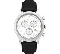 Timex Timex Traditional Chrono Waterbury Traditional Chrono Silver Dial Stainless Steel Mineral Crystal Quartz Watch Men's TW2W48100 Black [Imported Parallel
