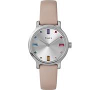 Timex Women's Transcend 31mm Stainless Steel Mesh Band Watch, Pink, strap