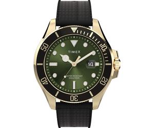Timex Trend Harborside Coast Green Dial Rubber Strap Men's Watch TW2Y05300