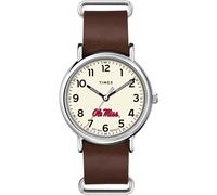 Timex Tribute Men's Collegiate Weekender 40mm Quartz Leather Strap, Ole Miss Rebels
