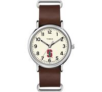 Timex Tribute Men's Collegiate Weekender 40mm Quartz Leather Strap, Stanford Cardinal