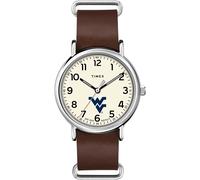 Timex Tribute Men's Collegiate Weekender 40mm Quartz Leather Strap, West Virginia Mountaineers, Modern
