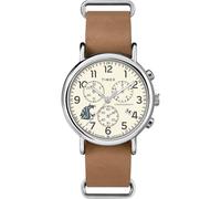 Timex Tribute Men's Collegiate Weekender Chrono 40mm Quartz Leather Strap, Washington State Cougars, Modern