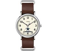 Timex Tribute Men's NFL Weekender 40mm Quartz Leather Strap, Dallas Cowboys, Modern