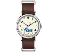 Timex Tribute Men's NFL Weekender 40mm Quartz Leather Strap, Detroit Lions, Modern