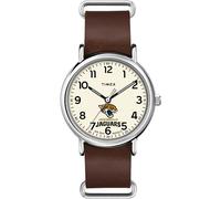 Timex Tribute Men's NFL Weekender 40mm Quartz Leather Strap, Jacksonville Jaguars, Modern