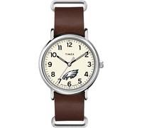 Timex Tribute Men's NFL Weekender 40mm Quartz Leather Strap, Philadelphia Eagles, Modern