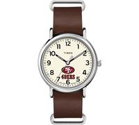 Timex Tribute Men's NFL Weekender 40mm Quartz Leather Strap, San Francisco 49ers