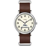 Timex Tribute Men's NFL Weekender 40mm Quartz Leather Strap, Seattle Seahawks
