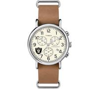 Timex Tribute Men's NFL Weekender Chrono 40mm Quartz Leather Strap, Las Vegas Raiders, Modern